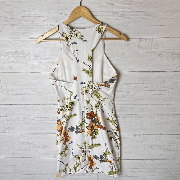 Zara Dress Womens Size Small White Floral Sleeveless Cottagecore Side Zipper - Picture 13 of 16